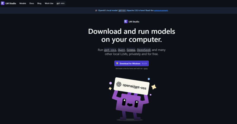 Download and run models
on your computer.