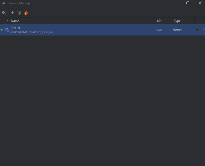 バーチャルデバイスマネージャー