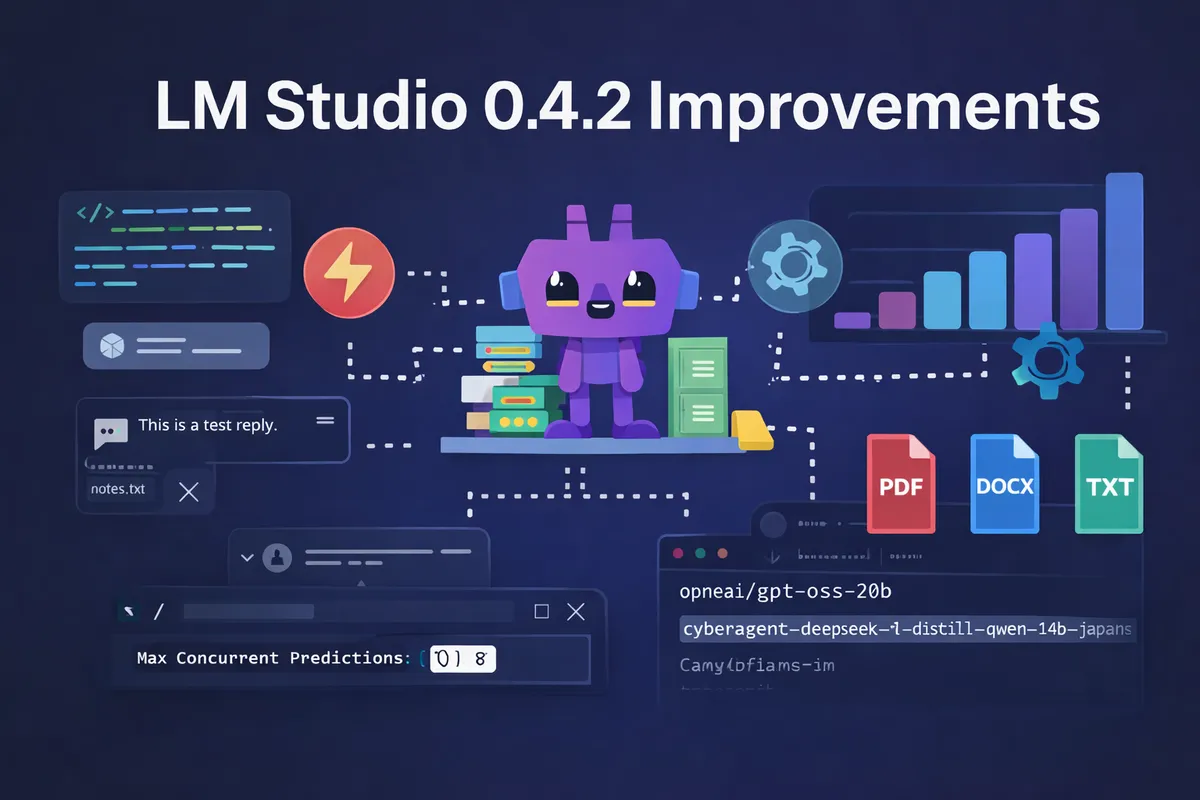 LM Studio最新版0.4.2の改善点：MLXの並列処理・プラグイン表示・lms chat改行問題を修正