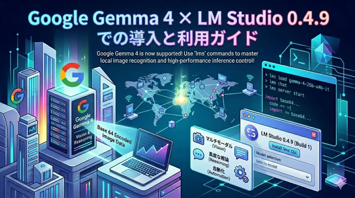 Google Gemma 4 × LM Studio 0.4.9 での導入と利用ガイド